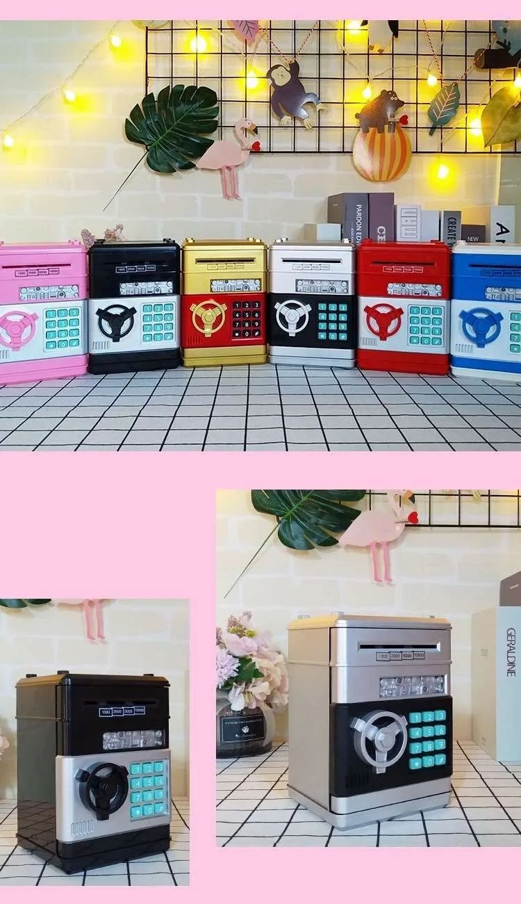 High Quality Smart Piggy Bank Cash Coin Can ATM Bank Electronic Coin Money Bank for gift