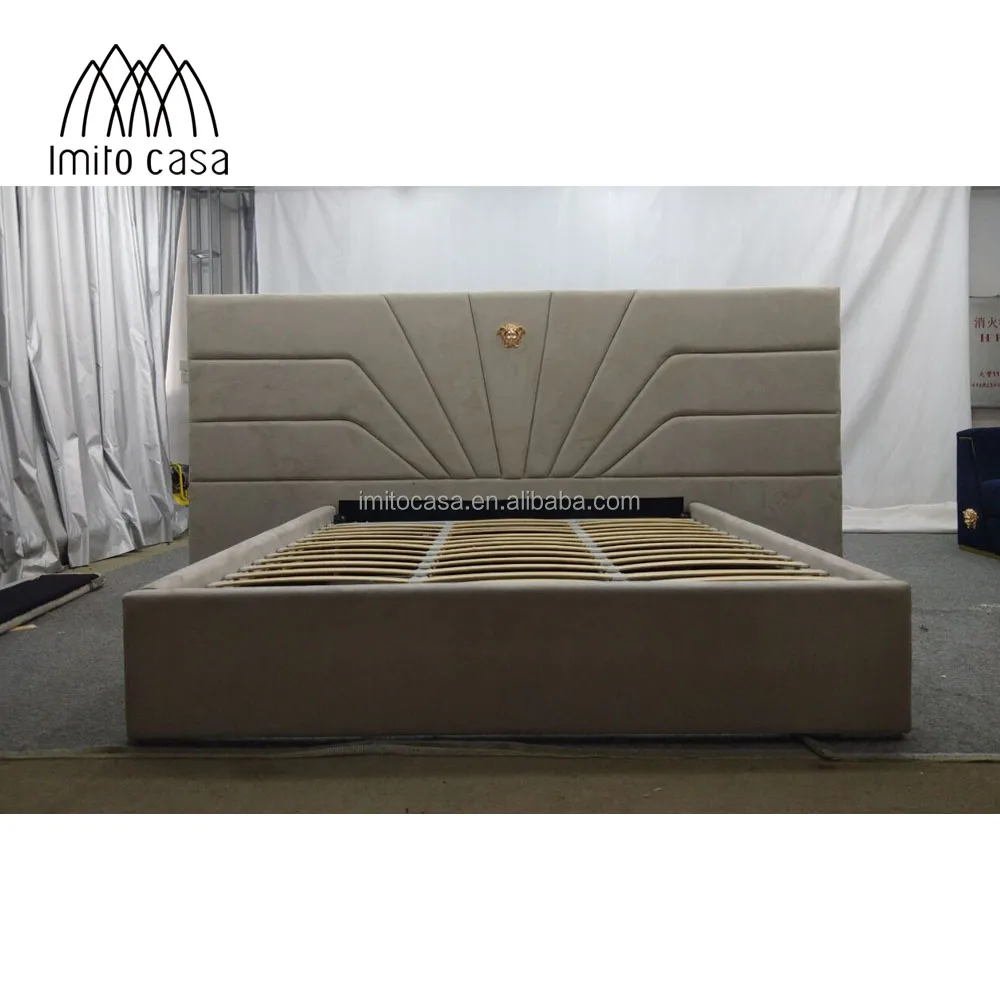 
IMITO CASA European GV Style Double Bed With Exclusive Headboard Luxury Bedroom Sets Italy Concise Style King Size Modern Bed 