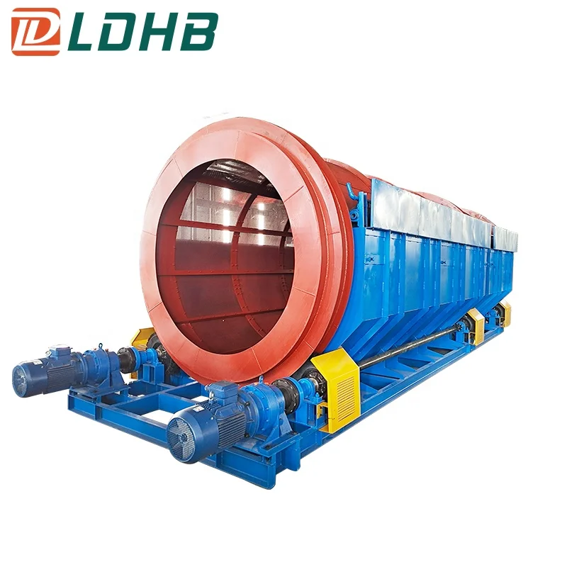 High efficiency mineral quarry separation rotary trommel screen design