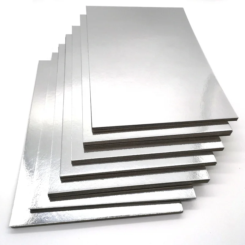 High Quality Recycled Cardboard Paper Metalized Silver Paperboard