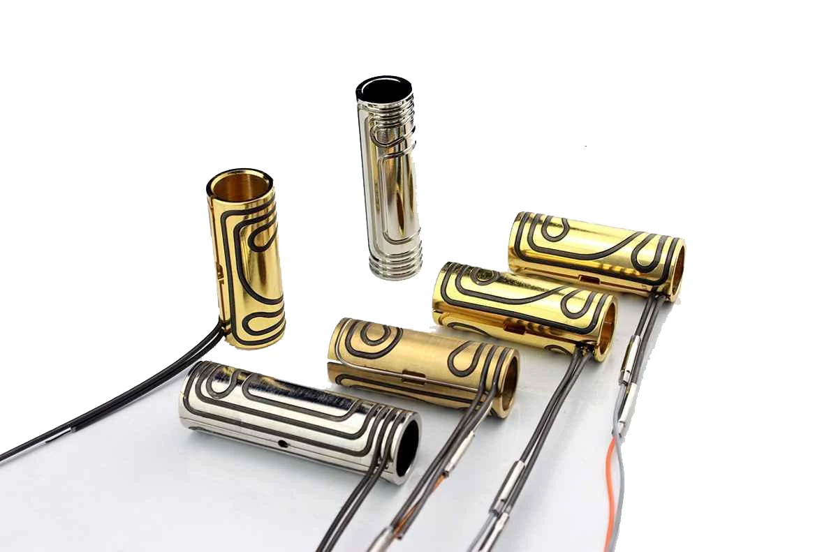 220V 380V Spring brass nozzle hot hot runner nozzle coil heater with thermocouple
