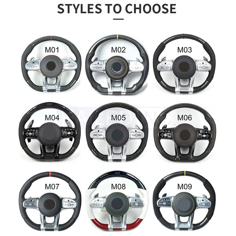 HAILED Volant Lenkrad Carbon Steering Wheel for Mercedes Benz W205 W207 CLS W218 W217 X217 W124 GLB C55 C63s C63 AMG Lenkrad