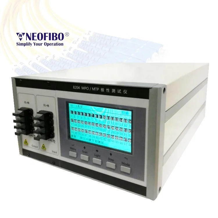 Neofibo FK-8204A оборудование многопроводный кабельный тестер волоконно-оптический MPO MTP поляризованный