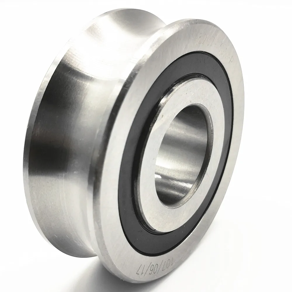 Gothic Profile track roller bearings for slide guide rail  LFR5302-10NPP LFR5302-10KDD 15mmX47mmX19mm U grooved track wheel