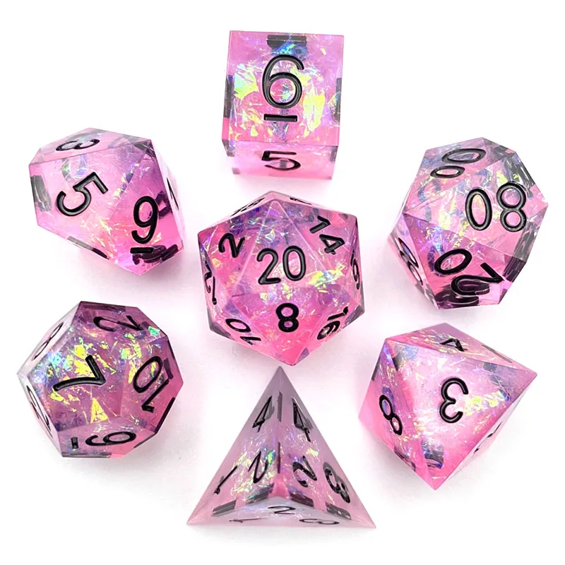 Wholesale Black Number Resin Transparent Pink Naughty Backgammon Precision Control Dice