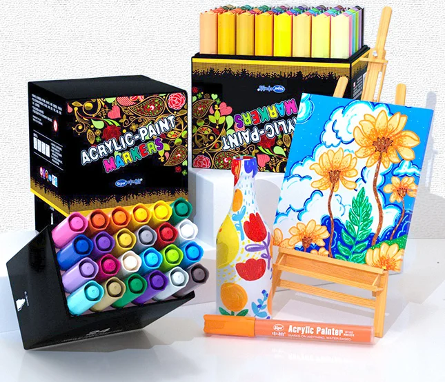 SIPA Рисование граффити акриловая краска маркер ручка перманентные чернила цветные маркеры художественные акриловые ручки