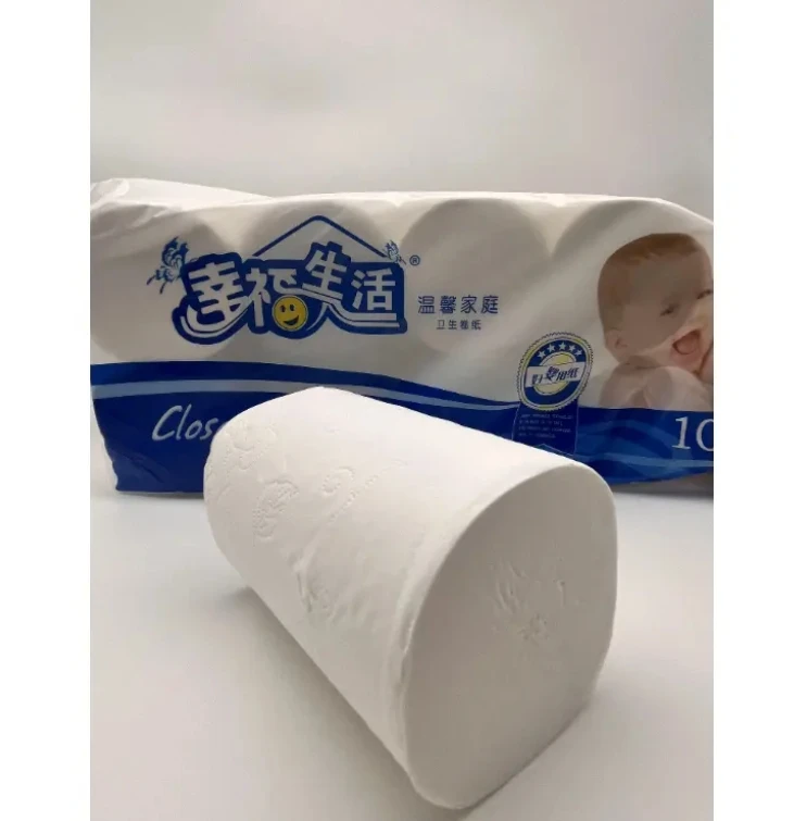 Disposable Solid Toilet Roll Paper Breathable Soft Printed Fluff Pulp from Japan