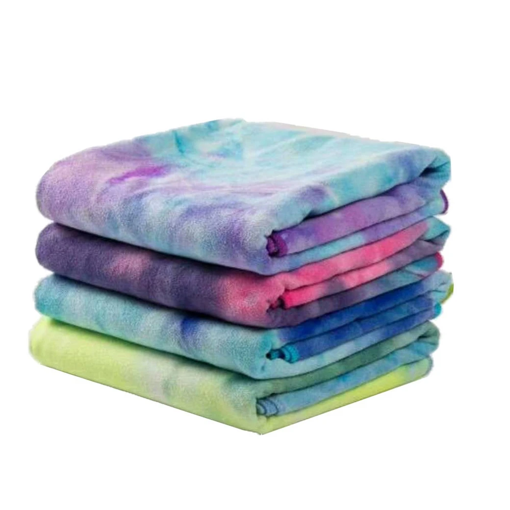 На Amazon поставщик микрофибры нескользящее полотенце для йоги для тренажерного зала коврик ткань Лидер продаж под заказ Китай простой окрашенный тканый спортивный квадрат