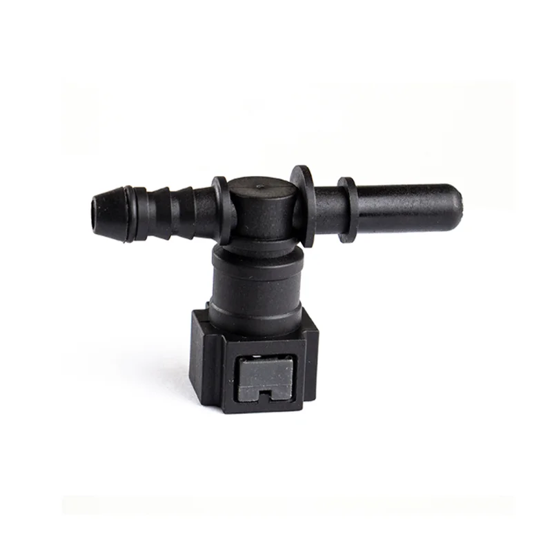 Auto Parts Pipe Fittings Fuel Gasoline Filter Fitting Fuel Quick Connector 9.49 ID6 Tee Curved Fuel Line Quick Connector