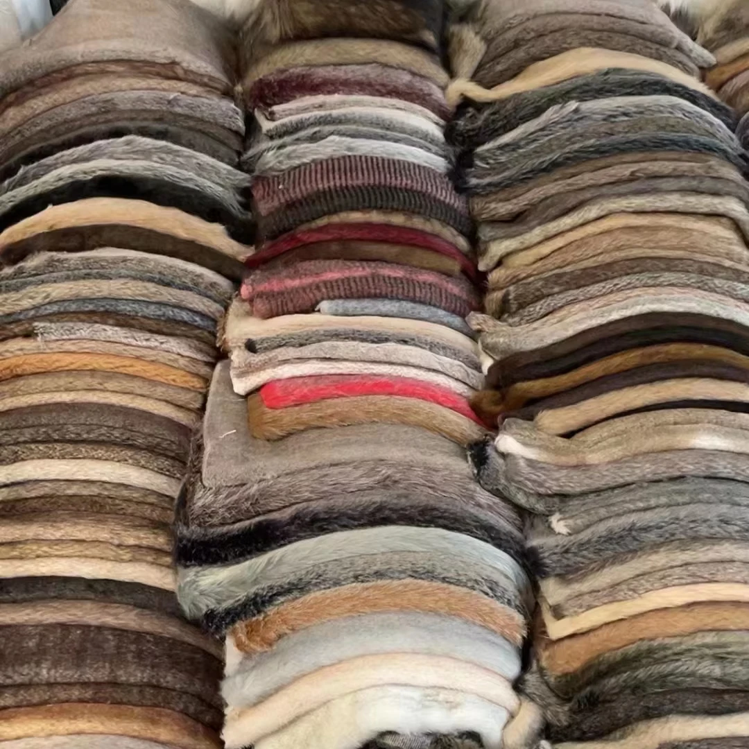 Multi Solid Color Different Weight Clearance Stock Lots short plush Artificial Faux Rabbit Fur Fabric Sell by kg