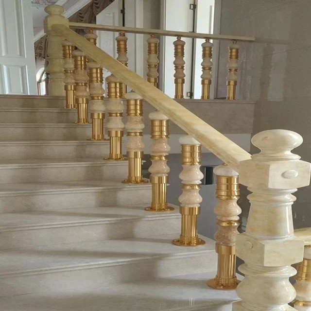 New Fashion villa stone/jade baluster design railing