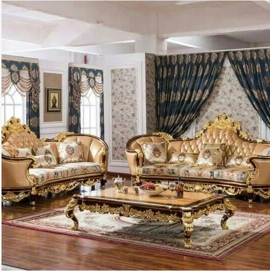 
antique furniture European Italian classical wooden carved-flower living room royal coffee table 