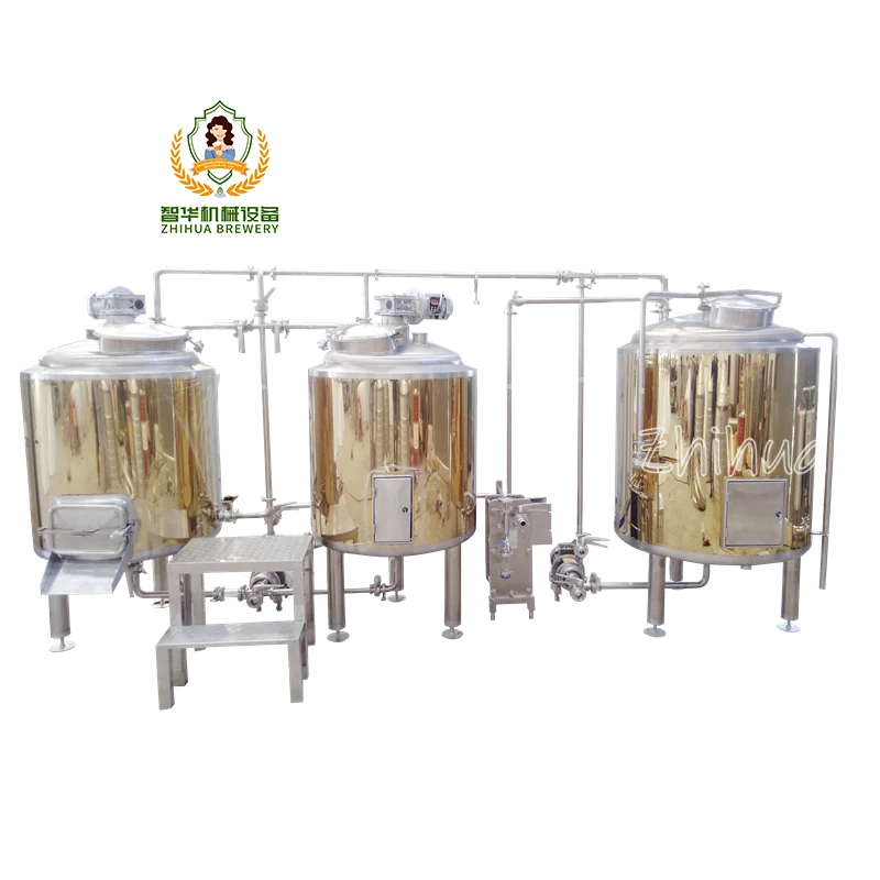 200L pub/home brewery beer brewing equipment with MLT+KWT+HLT+FV+CLT+CLP system