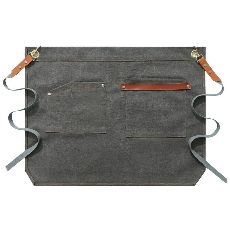 Factory Unisex bistro cafe cooking custom aprons for waiter barber aprons short waist apron