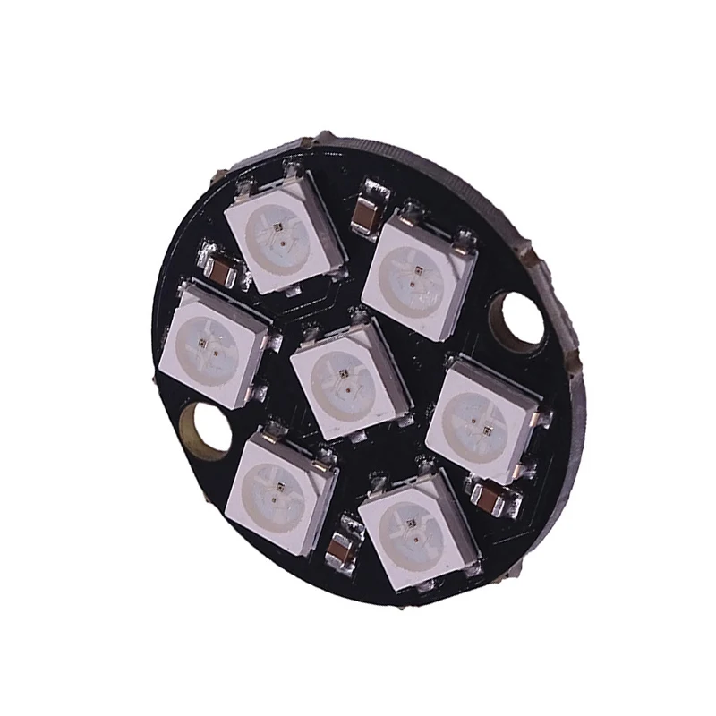 7-WS2812B DC5V 7 цифровая светодиодная панель матрица гибкий светодиодный экран 8*8 5050 RGB WS2812 кольцо индивидуально адресуемые пиксели