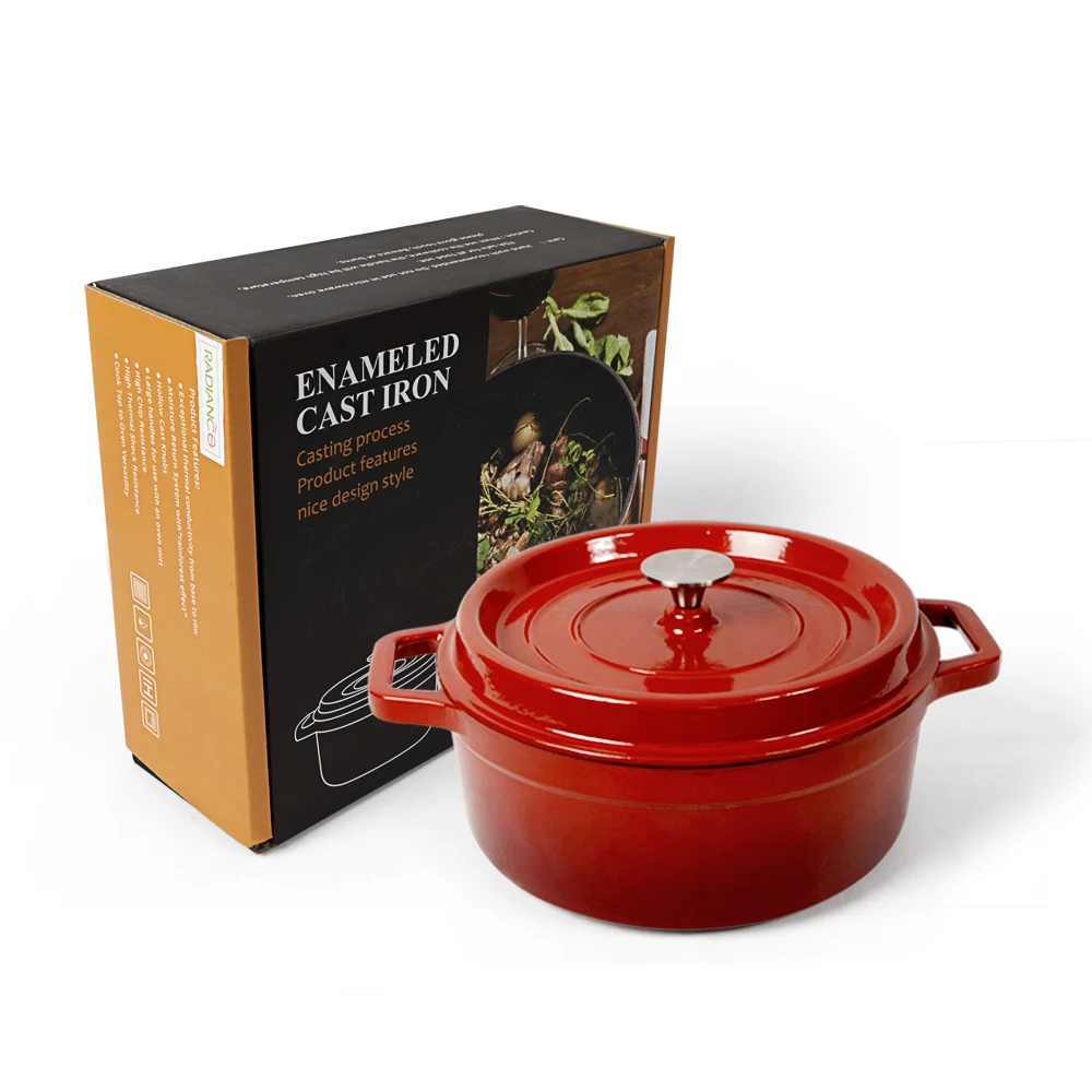 Amazon hot sale non stick enamel coated cast iron casserole allemande