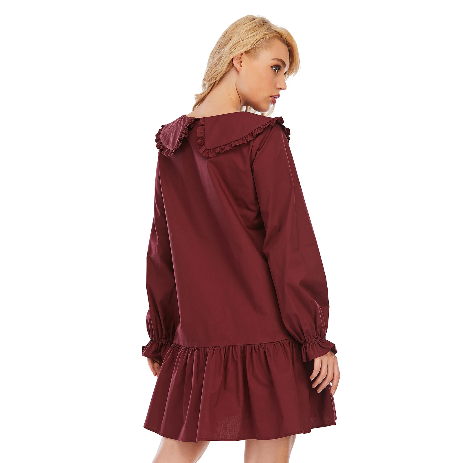 Spring 2021 women clothing loose cotton summer frocks sweetheart neck Preppy skirt dresses