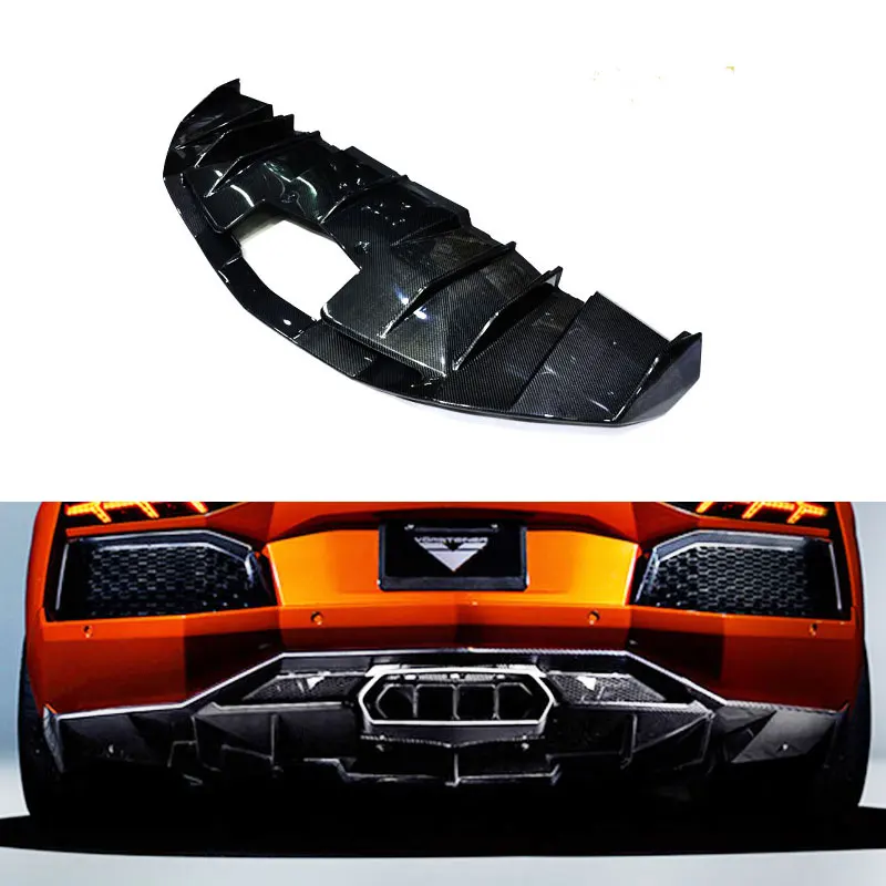 DMC style car dry carbon body kit auto body parts rear back diffuser lip for Lamborghini LP700 Aventador 2011-2016Y