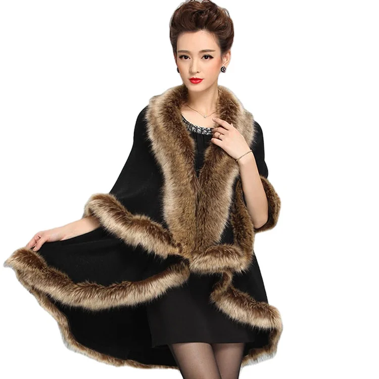 Jtfur, осенне-зимняя женская шерстяная шаль с воротником высокого качества, вязаное пальто, женский свитер, кардиган, накидка