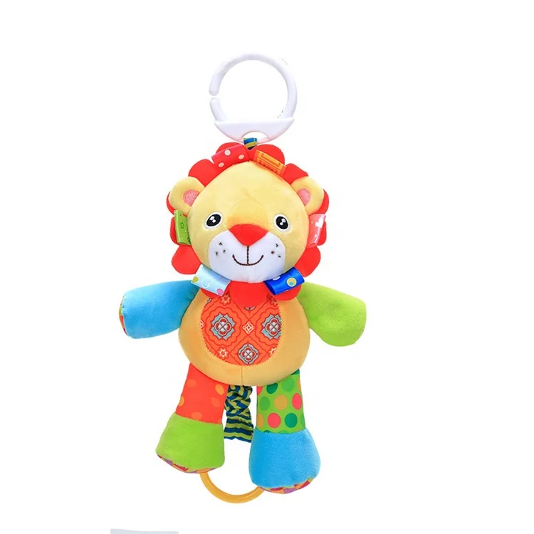 Custom Newborn Baby Rattles Mobiles Animal Hanging Bell Educational Baby Toys 0-12 Months Speelgoed Plush Stroller Toys Soft