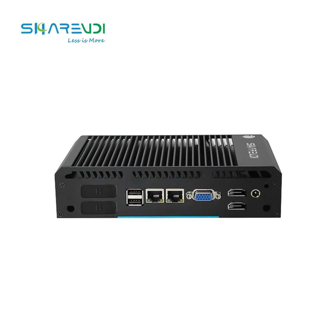 
Wholesale Quad Display Fanless Dustproof MINI PC with 4 RS232 and 2 LAN Port 
