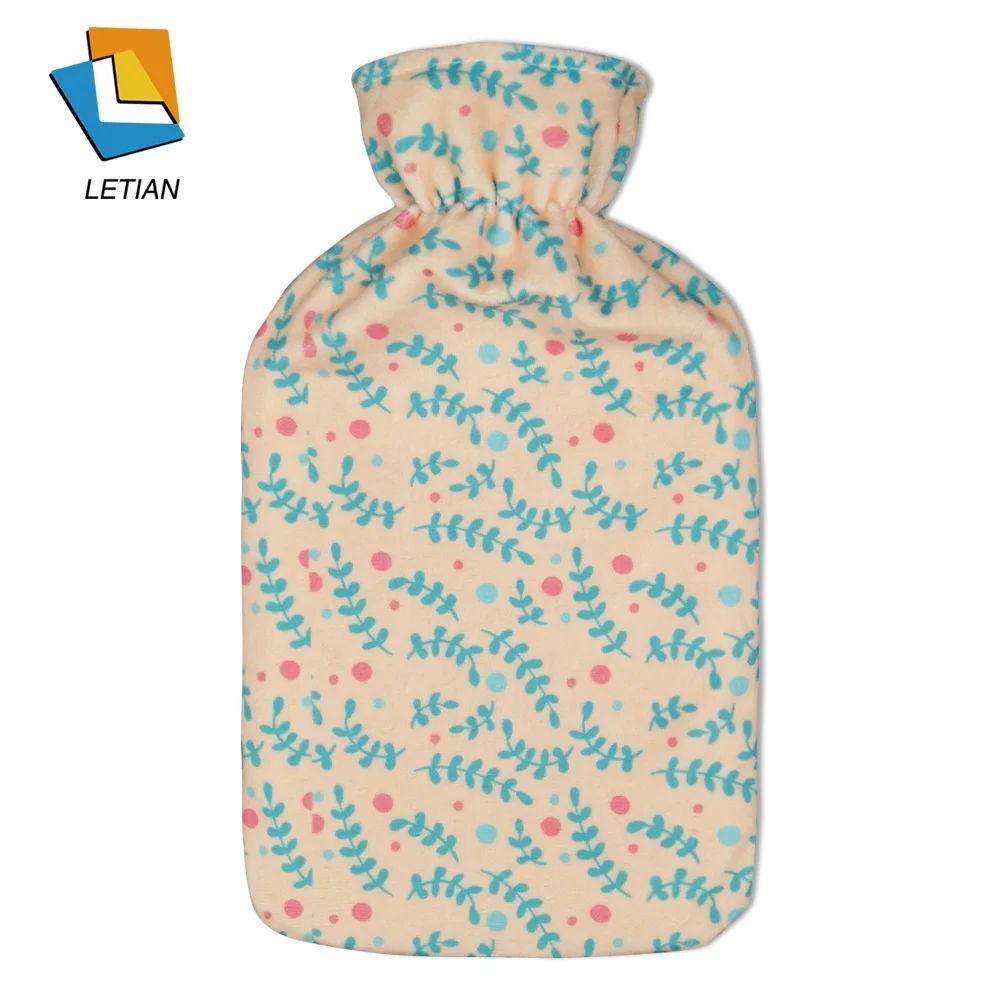 
floral 2000ml rubber thermal hot water bag cover 