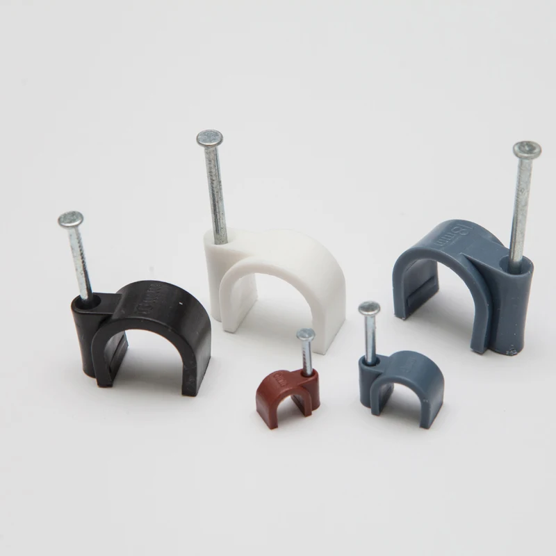 4mm 5mm 6mm 7mm 8mm  Circle Cable Clip Nylon Cable Clip