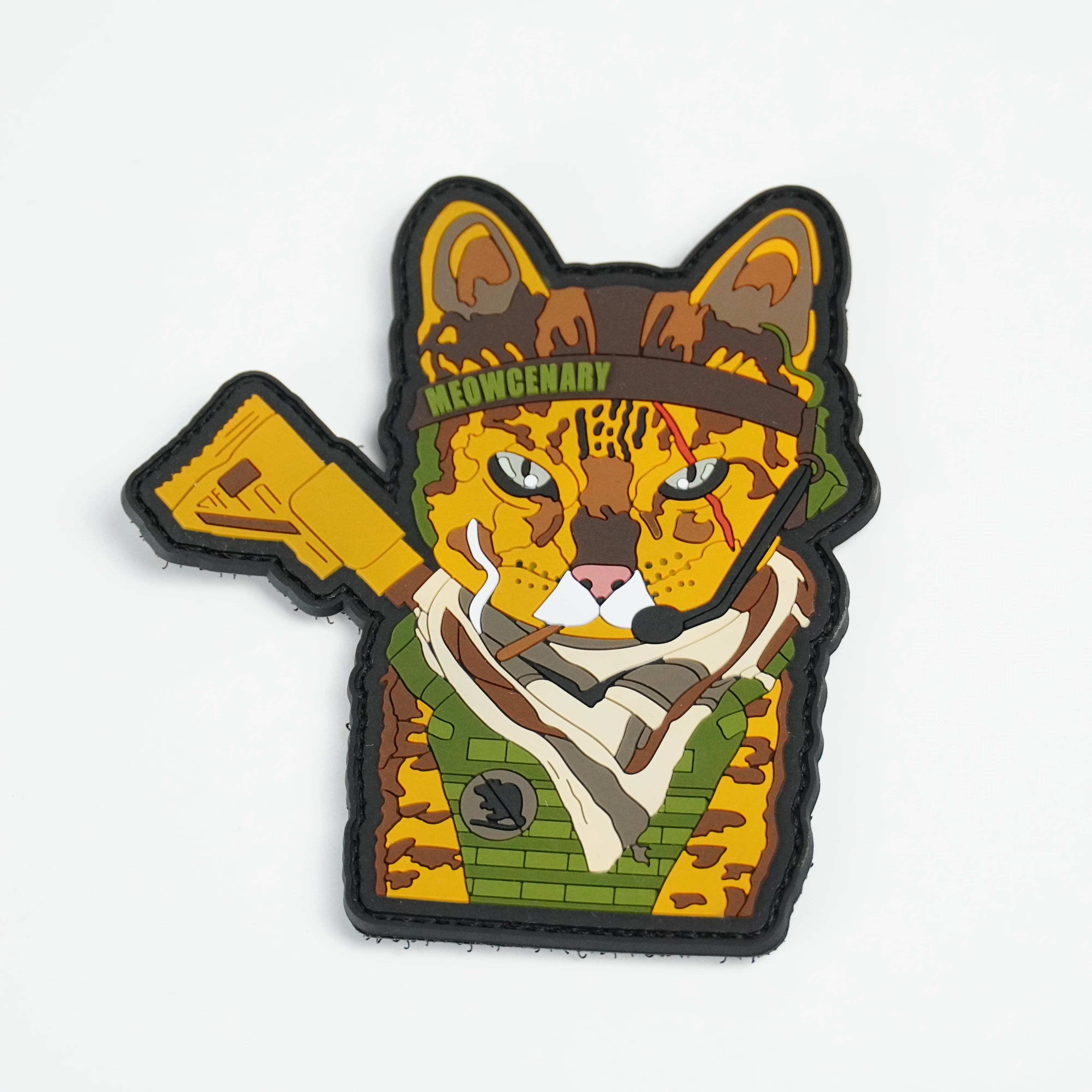 animal cat 3D Soft PVC Patch Customizable Woven 3D Soft PVC Patch Unique 3D Soft PVC Patch