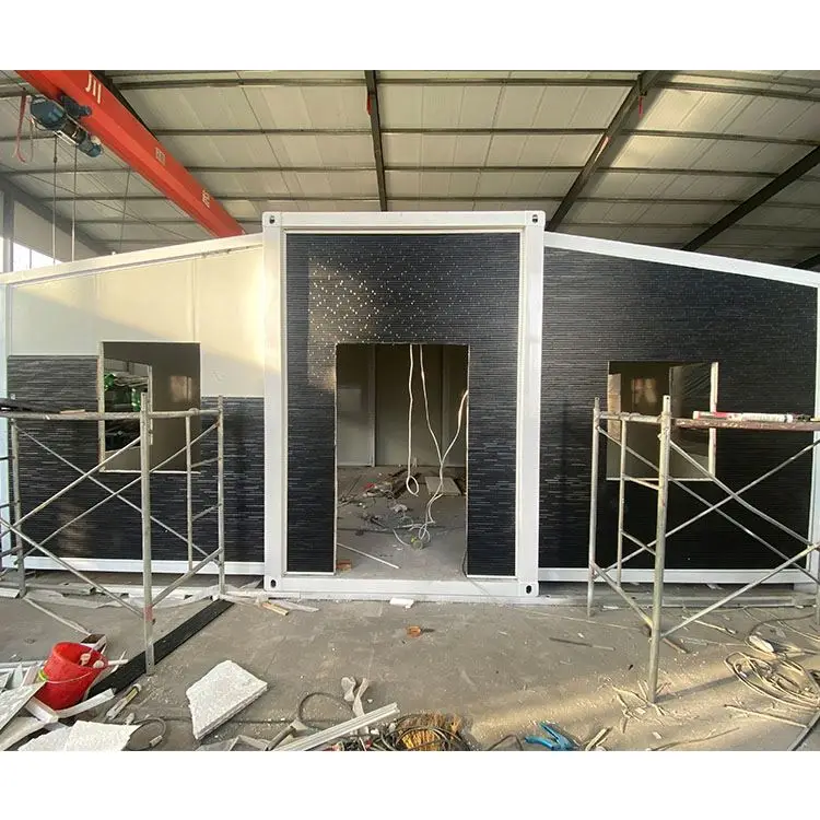 China Galvanized Steel Frame Expandable Container House Prefab 2 Bedroom Modular Luxury Expandable Container House