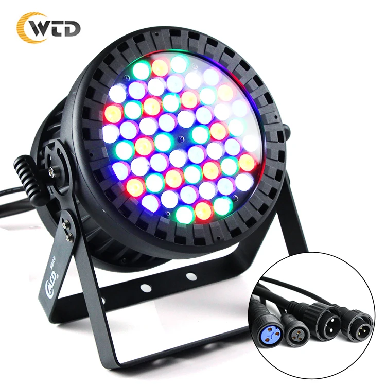 Waterproof dj dmx ip65 outdoor 54x3w rgbw led par light 64 can