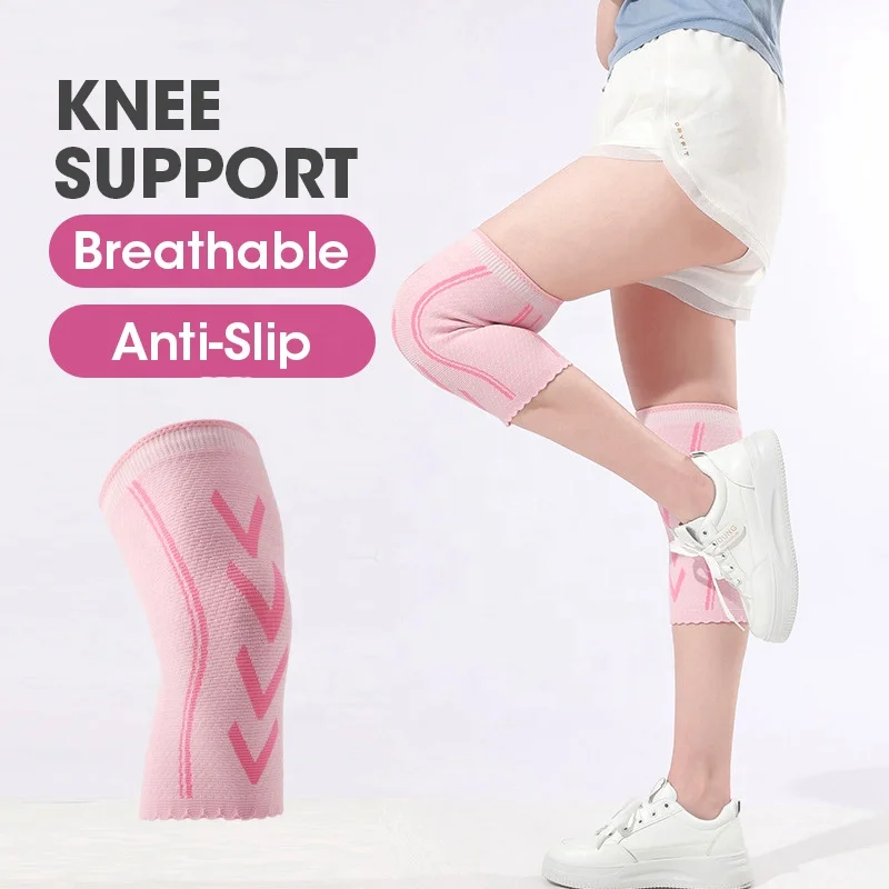 Knitted Knee Brace Hot Sale High Elastic Sport Gym Sleeves Compression Yoga Volleyball  Supports Knee Pads