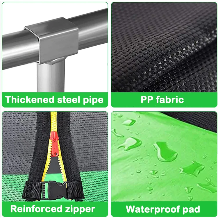 Indoor Outdoor Garden Adults Kids Large Jumping Bed Round Trampoline with Safety Protection Net