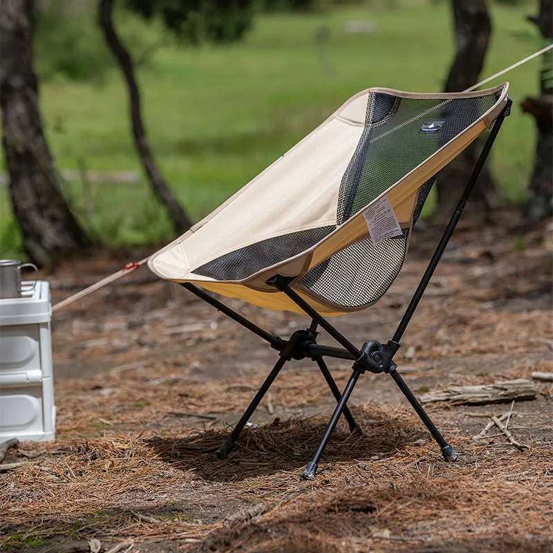 Outdoor Small Size Aluminum Ultralight Beach Camping Camouflage Fishing Moon Chair With Carry Bag