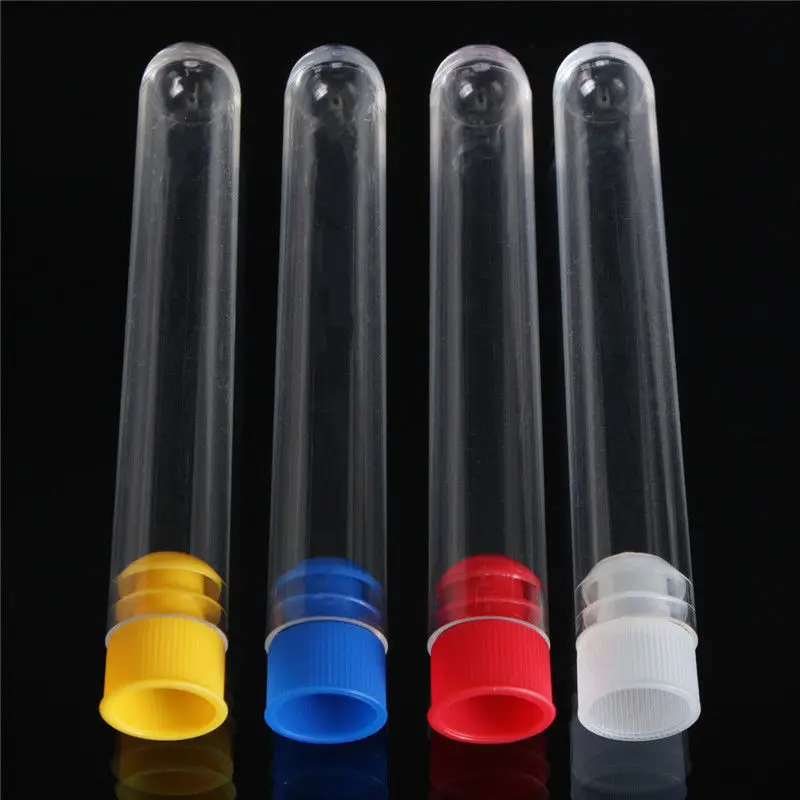 Radioimmunotest tube 12*75mm 13*78mm 12*100mm 13*100mm 16*100mm15*100mm ps polystyrene material clear test tube with lids