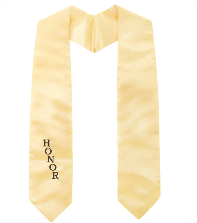 Custom Gold Embroidered Graduation Honor Stole