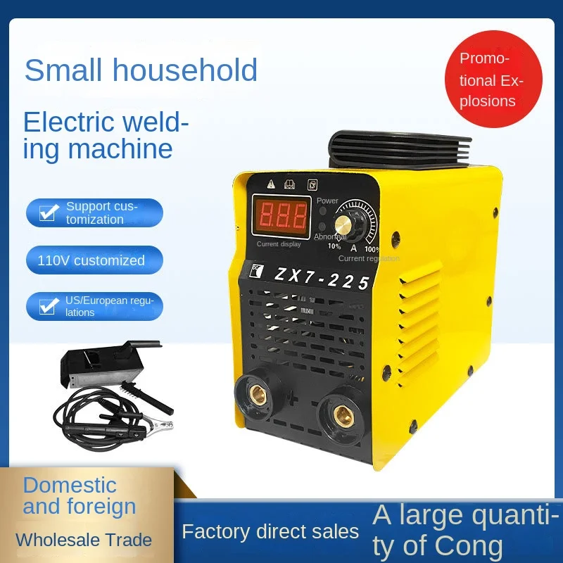 ZX7200/225 Household Mini Portable Inverter DC 220v Tig Welding Machine Stick Welder for Steel Customizable Manual from Copper