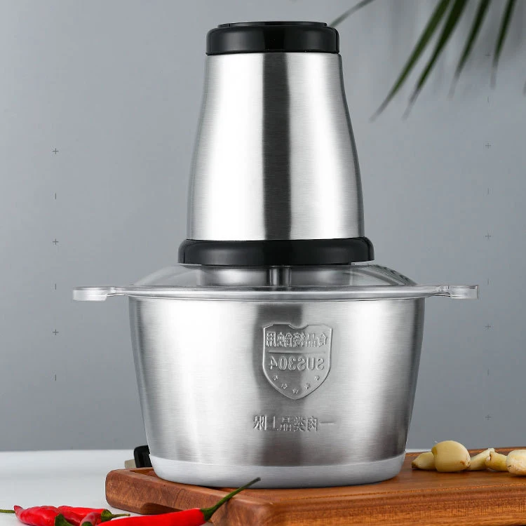 Kitchen Small 2L 3L Stainless Steel Electric Yam Pounding Machine Vegetable Food Grinder Blender Mixer Meat Chopper