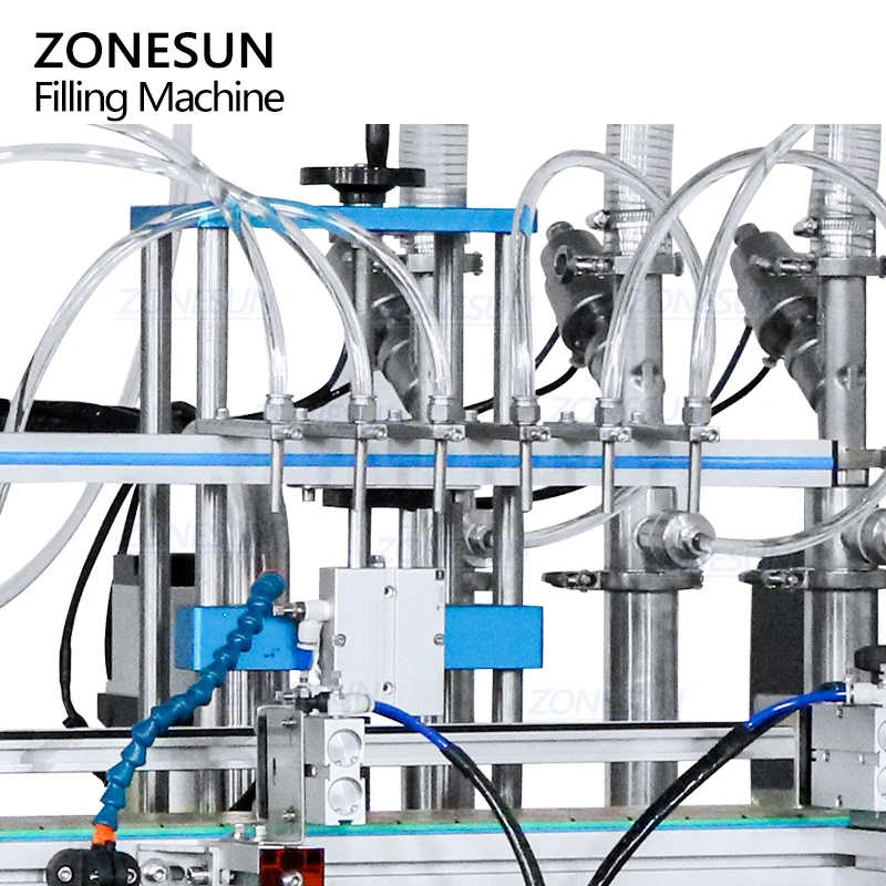 ZONESUN Automatic Six Head Liquid Detergent Viscosity Ointment Thick Paste Shampoo ketchup Honey Shaving Cream Filling Machine