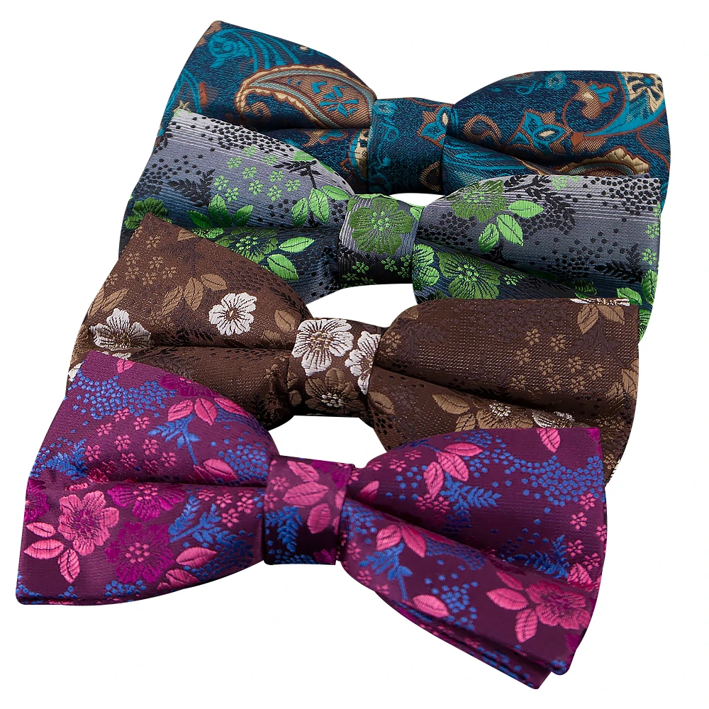 Zecheng Wholesale Handmade Collar Self Tie Silk Woven Jacquard Bow Ties for Men