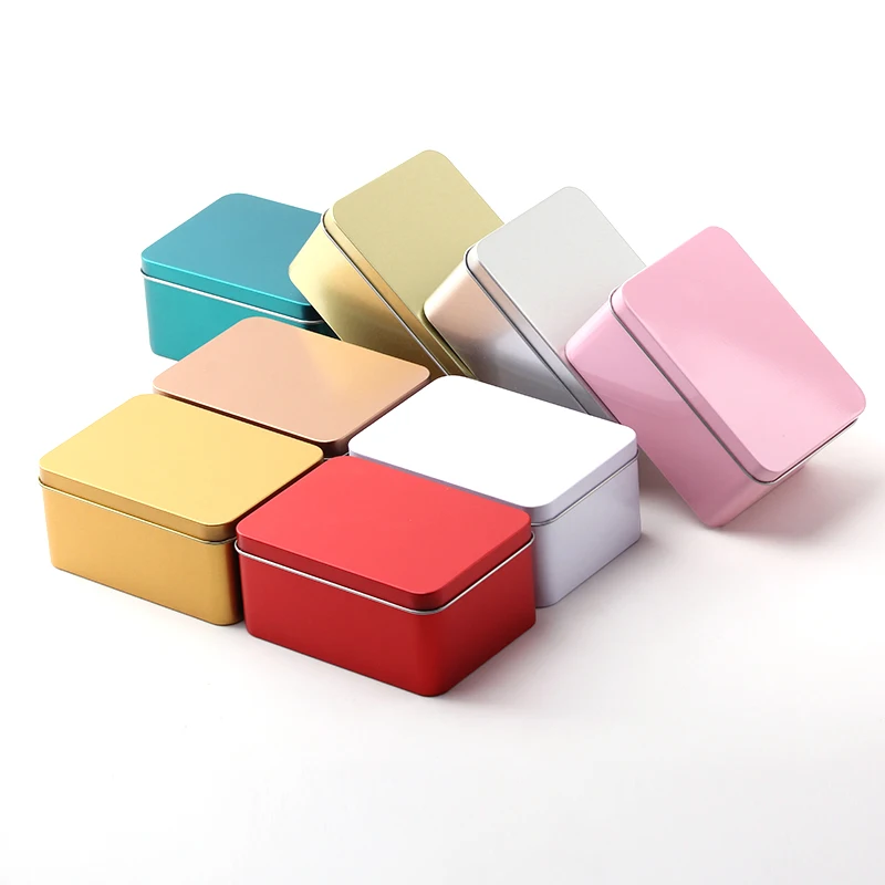 Wholesale Metal Tin Food Grade Square Metal Packaging 125mm*90mm*60mm Metal Tin Boxes