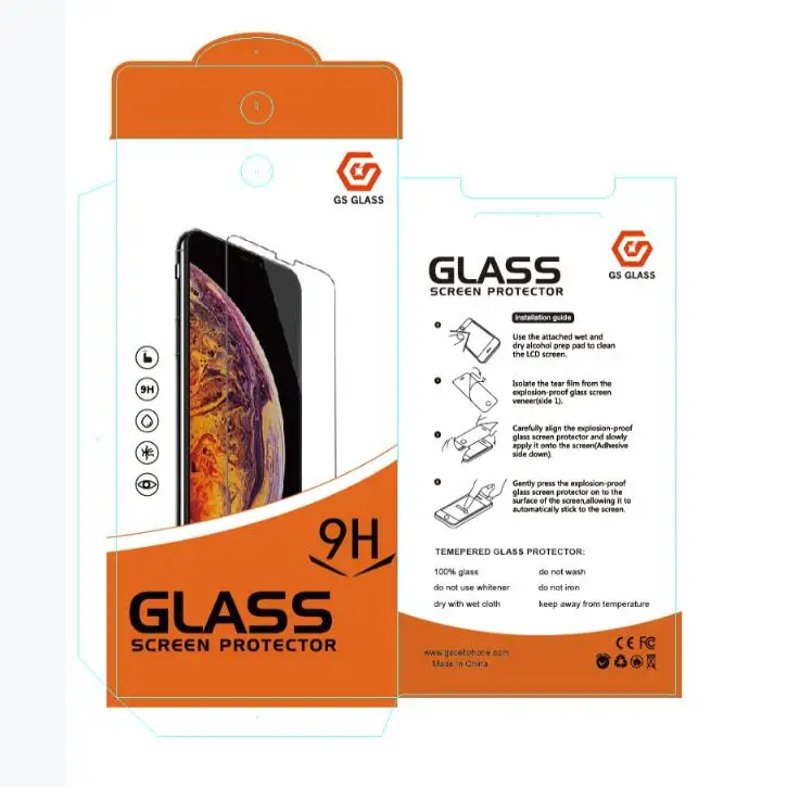 Прозрачное закаленное стекло GSCASE 2.5D для сотового телефона, защитная упаковка для экрана, одинарная упаковка