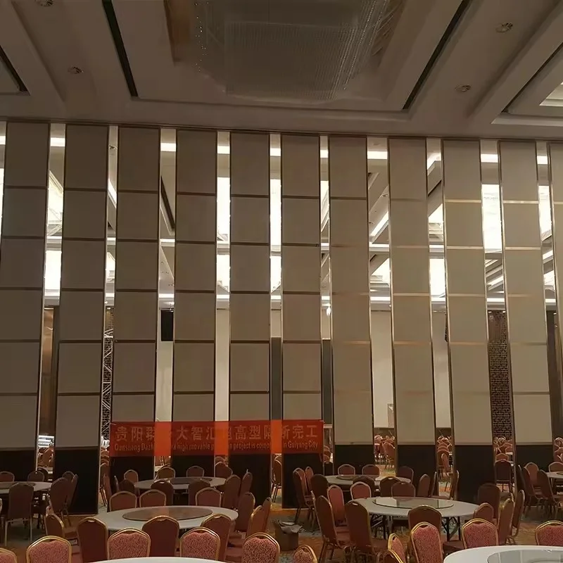 GoodSound Movable Soundproof Acoustic Panel Folding Aluminum Frame Sliding Walls Operable Mobile Partition for Hotel