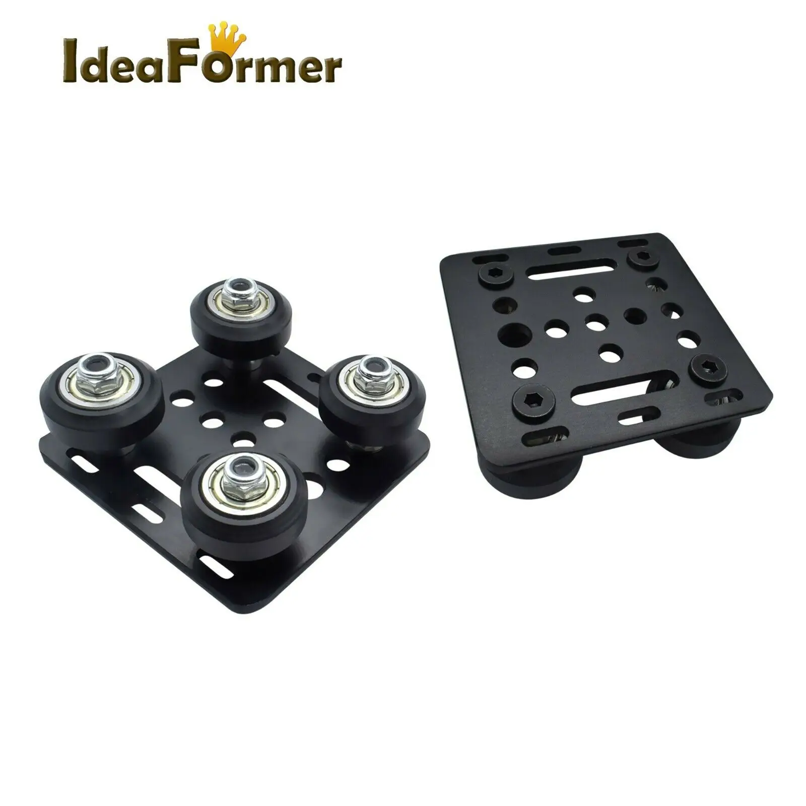 1 Set Gantry Plate mini five roulette For 2020 Series V-Slot Aluminum Profiles in white /black color for 3d printer