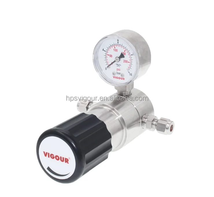 Corrosive Gas single stage Mini hydrogen gas pressure regulator price