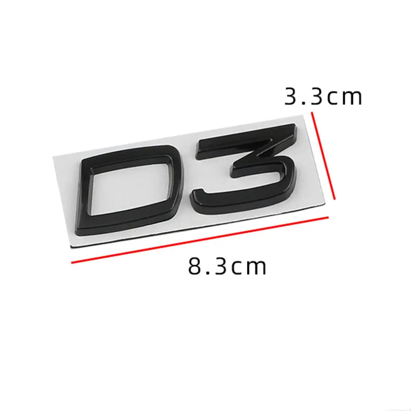 D2 D3 D4 D5 D6 D7 metal number word car stickers For Volvo D series refit accessories rear trunk modified decoration decal label