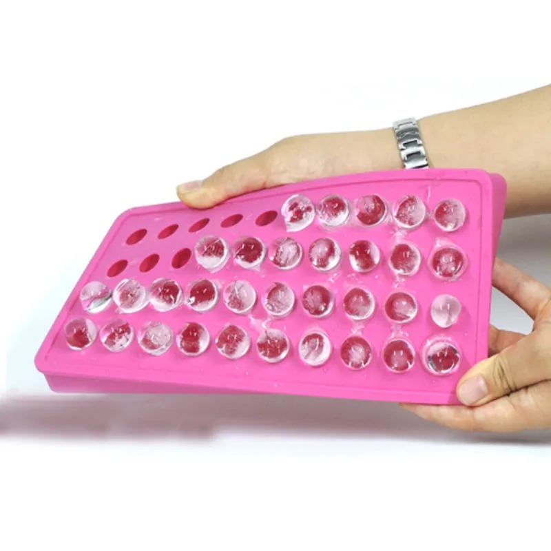 Popular 40 Pcs Ball Round Ice Mold Small Juice Cold Drink Silicone Ice Mold For Kitchen