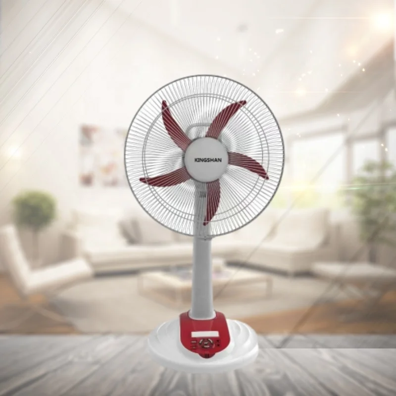 Manufacturer Household 16 Inch AC Rechargeable Half Stand Fan With Light Air Cooling Rechargeable Table Fan