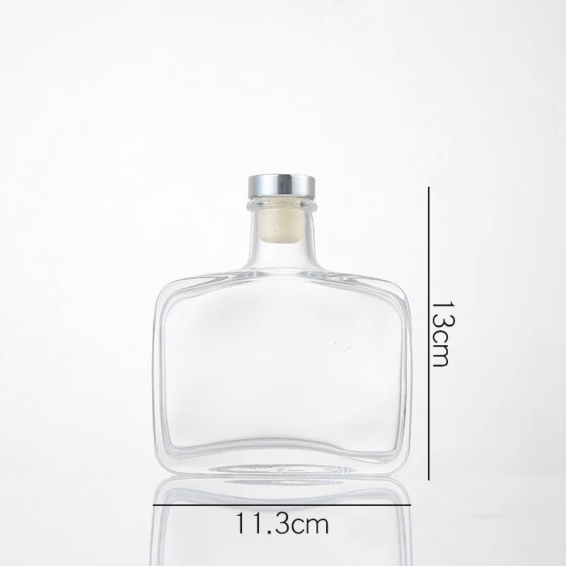
100,200,330 ml Classic Matte Black White Round Reed Glass Diffuser Bottle Perfume Bottle 