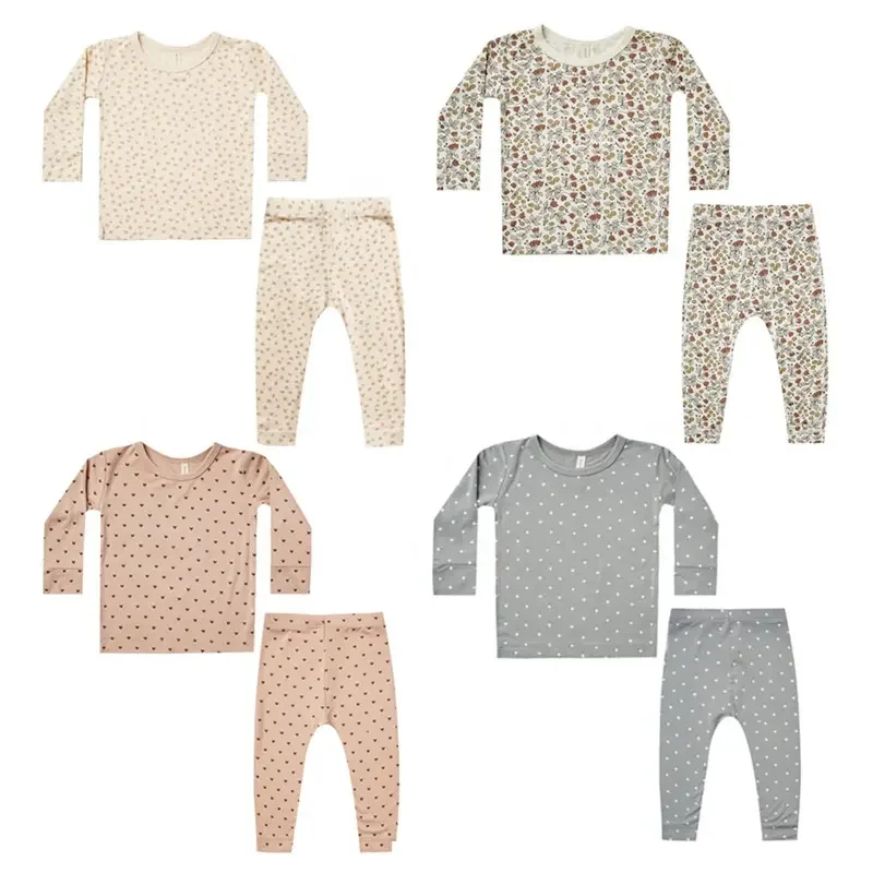 New Arrival 95% Bamboo Viscose 5% Spandex Bamboo Pajamas Baby And Kids Dual Zipper Bamboo Baby Clothes