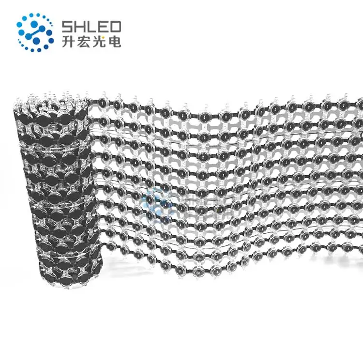 Foldable RGB Full Color DMX SPI Outdoor Led Mesh Pixel screen for  Facade Building lighting